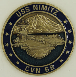 USS Nimitz CVN-68 Aircraft Carrier Old Salt Navy Challenge Coin