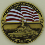 USS Oscar Austin DDG-79 Commissioned 2000 Navy Challenge Coin