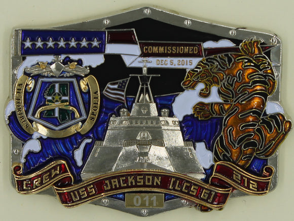 USS Jackson LCS-6 Crew 212 ser# 011 Navy Challenge Coin