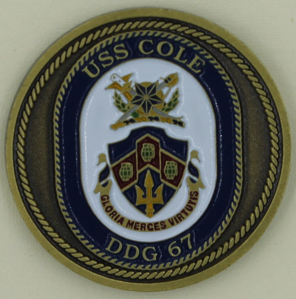 USS Cole DDG-67 Navy Challenge Coin