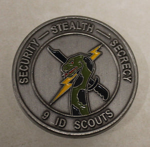 9th ID 60th Infantry Company E Scouts Lang Range Reconnaissance Company / Rangers Army Challenge Coin