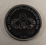 Air Traffic Control ATC D@MN RIGHT I CAN SEPARATE EM' Antique Silver Finish Air Force Challenge Coin S