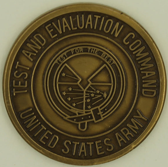 Test & Evaluation Command TECOM Command Sergeant Major Army Challenge Coin