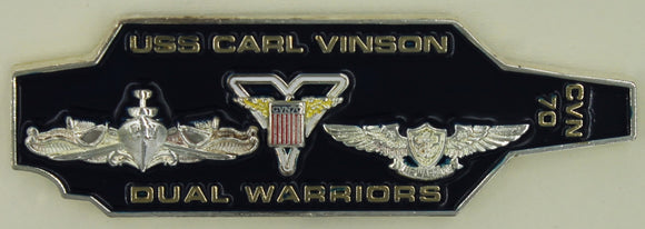 USS Carl Vinson CVN-70 Carrier Engineering Dept. Black Version Navy Challenge Coin