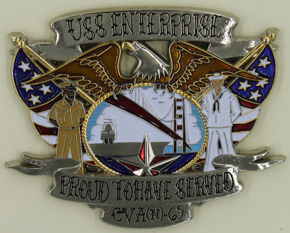 USS Enterprise CVN-65 Aircraft Carrier Navy Challenge Coin