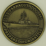 USS Farragut DDG-99 Commissioned 10 Jun 2006 Navy Challenge Coin