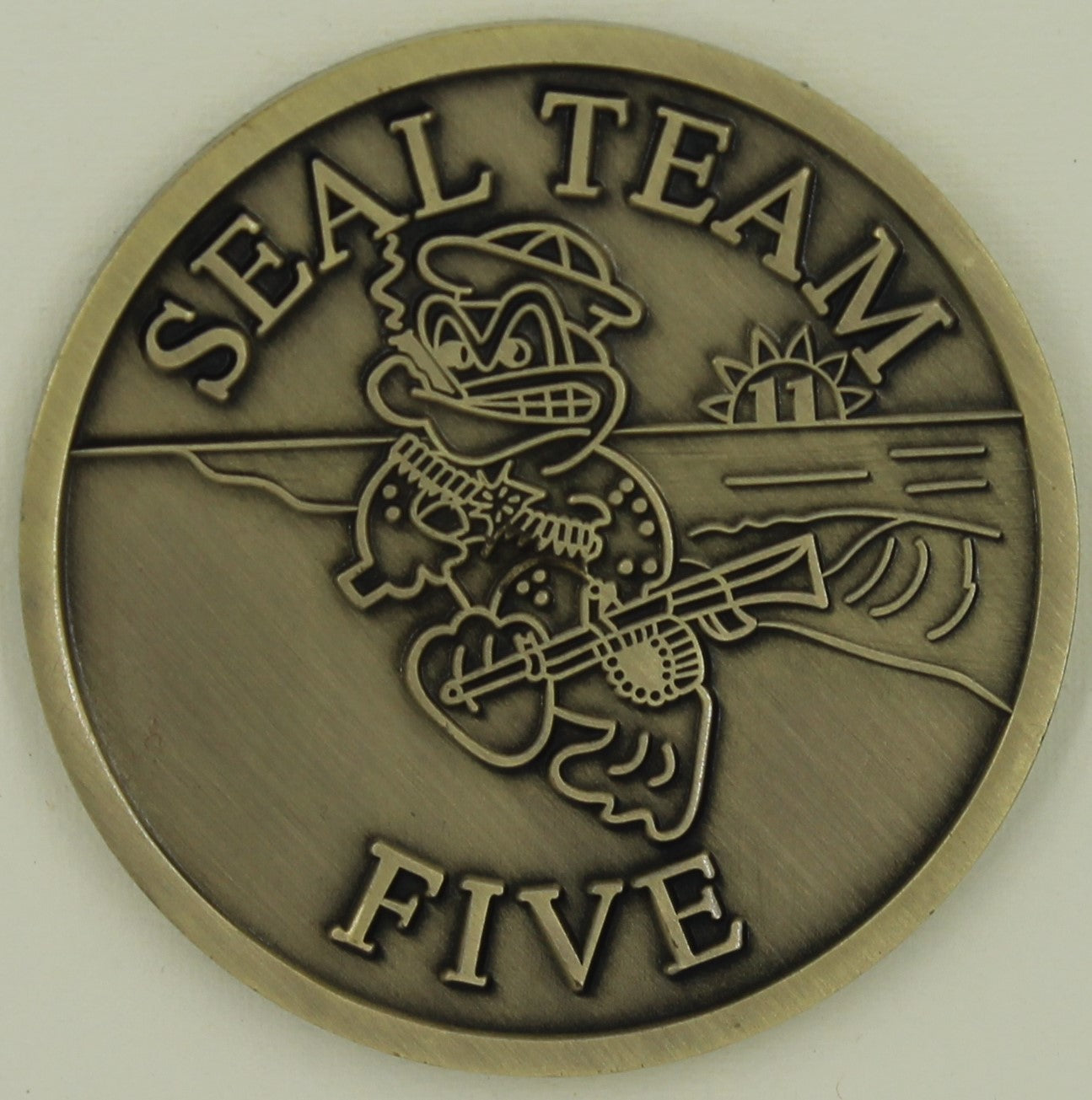 Naval Special Warfare SEAL Team 5/Five 3 Troop Golf / Ghost Platoon Navy  Challenge coin Large Vers