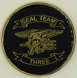 Naval Special Warfare SEAL Team Three/3 With Troops Insignia Navy Challenge Coin