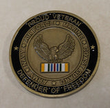 Cold War Veteran / VET Army Navy Marine Air Force Coast Guard Antique Bronze Challenge Coin  Br