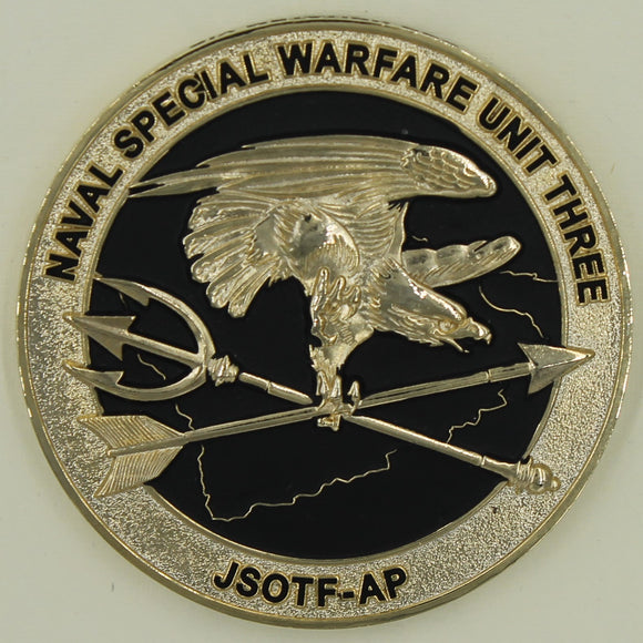 Naval Special Warfare Unit 3/Three JSOTF-AP Top-3 Chiefs Mess Navy Challenge Coin