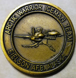 354th Fighter Wing Arctic Warrior Iceman Eielson Air Force Base Alaska Air Force Challenge Coin