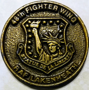 48th Fighter Wing Royal Air Force RAF Lakenheath F-15 Eagle Aircraft Air Force Challenge Coin