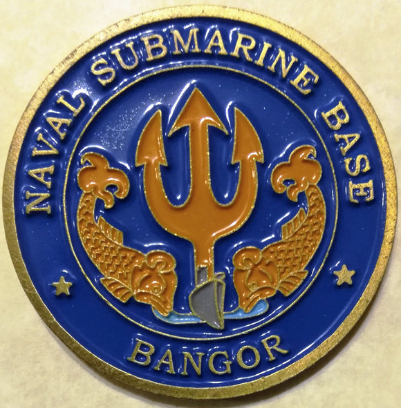Naval Submarine Base Bangor Maine Challenge Coin