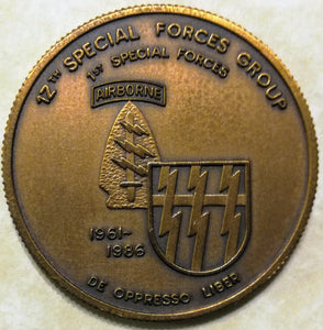 12th Special Forces Gp Airborne 25th Anniversary VSZ Army Challenge Coin