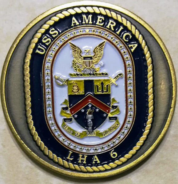 USS America LHA-6 Navy Challenge Coin