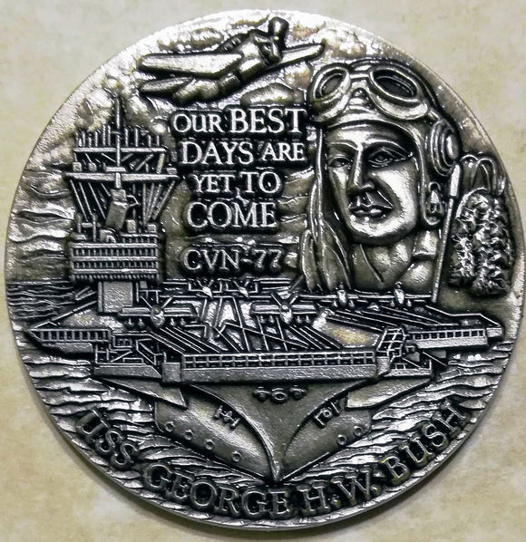 USS George H W Bush CVN-77 Navy Challenge Coin
