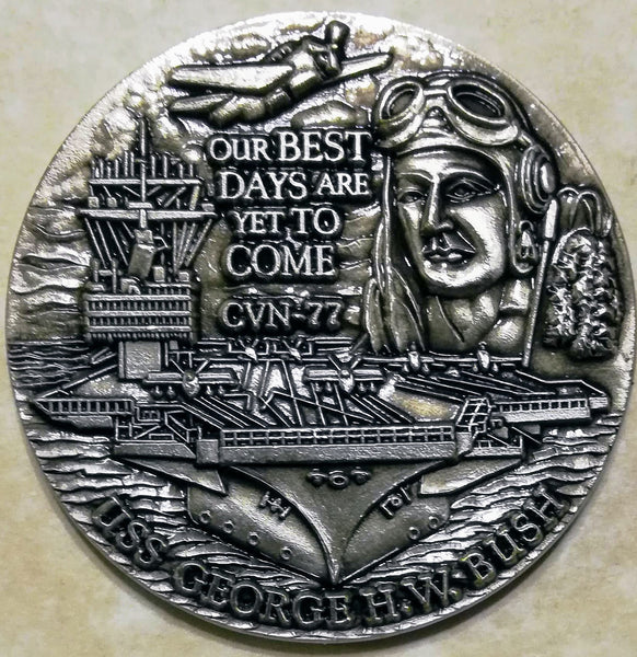 USS George H W Bush CVN-77 Navy Challenge Coin – Rolyat Military
