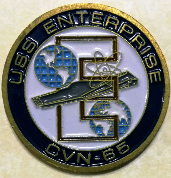 USS Enterprise CVN-65 Navy Challenge Coin