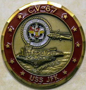 USS JFK CV-67 Navy Challenge Coin