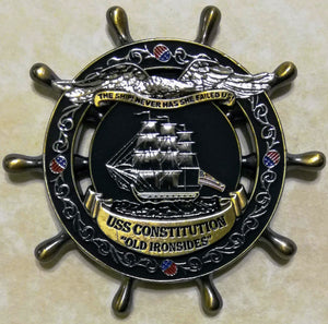 USS Constitution "Old Ironsides" Chief's Mess Navy Challenge Coin