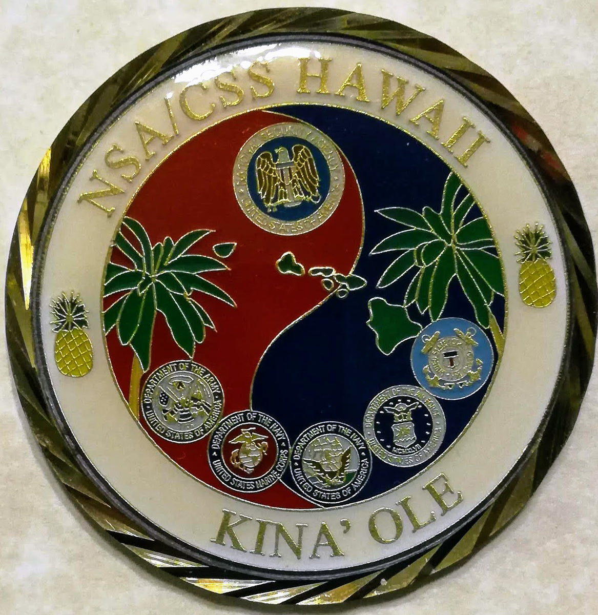 National Security Agency NSA/CSS Hawaii Kina' Ole Challenge Coin ...