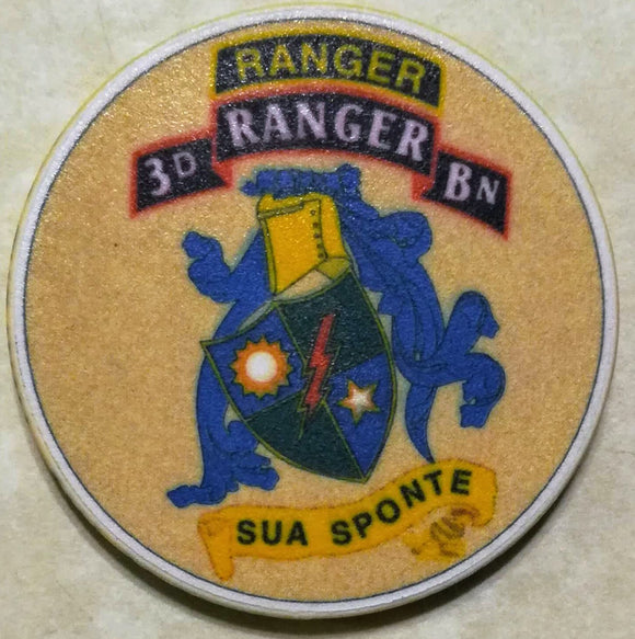 3rd Ranger Battalion DKP Poker Chip Army Challenge Coin