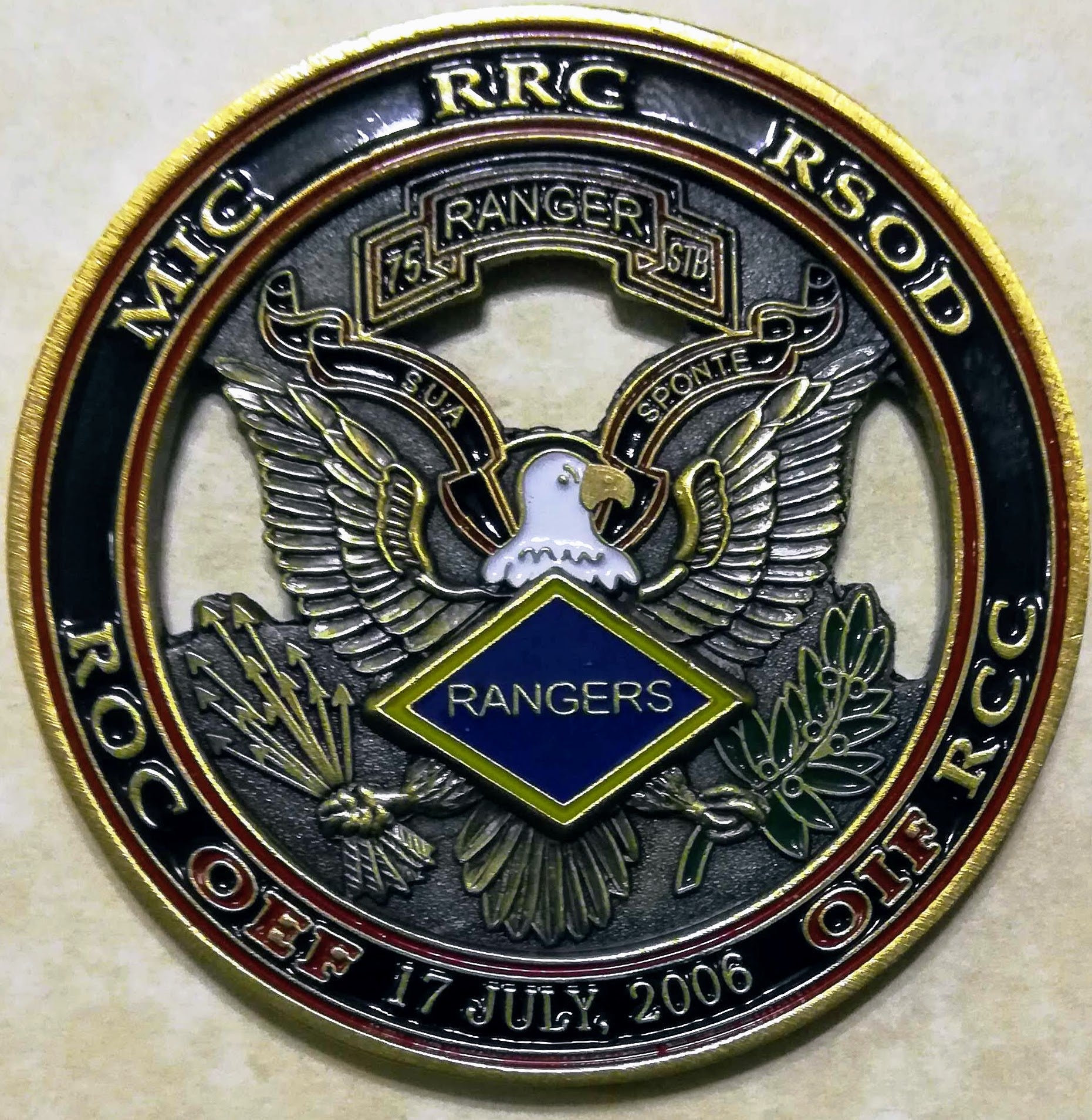 Army Rangers Challenge Coin – Collectible Military Coin