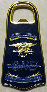 Naval Special Warfare Group Logistics Support Unit One Bottle Opener Navy SEAL Challenge Coin