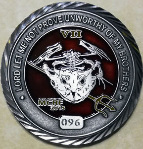 SEAL Team 7 / Seven Bravo Bastards Platoon MCRF 2015 serial #096 Navy Challenge Coin