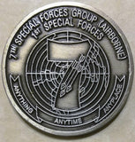 7th Special Forces Group Airborne Silver Toned Army Challenge Coin