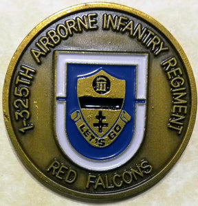 82nd Airborne Division 325th Airborne Infantry Regt 1st Battalion Commander's Army Challenge Coin