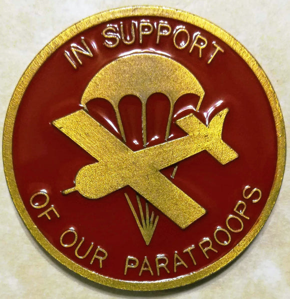 Airborne Spouse In Support Of Our Paratroopers Army Challenge Coin