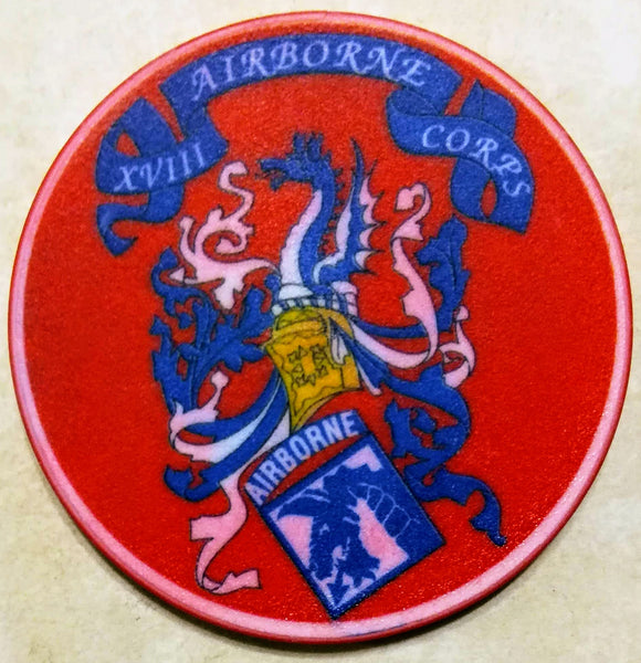 XVIII Corps 18th Airborne Poker Chip Army Challenge Coin