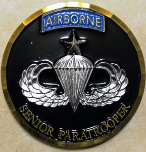 Senior Airborne Paratrooper Qualification Army Challenge Coin