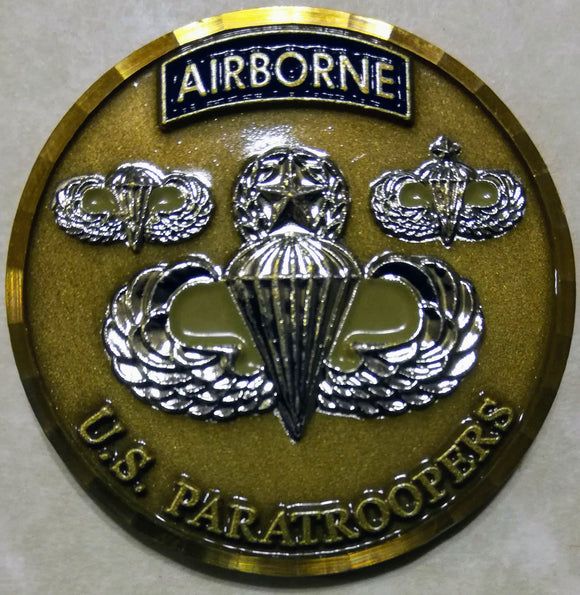 Airborne Paratrooper All Badges Army Challenge Coin
