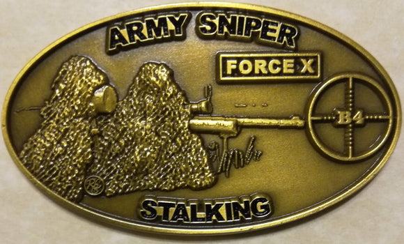 Army Sniper Stalking Force X Long Range Precision Army Challenge Coin