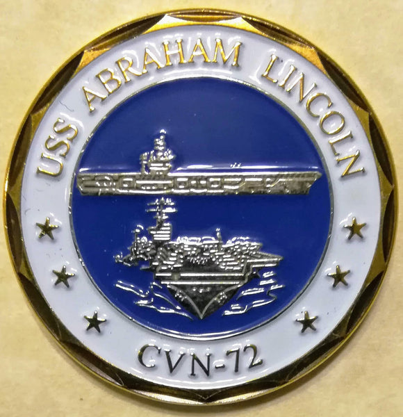 USS Abraham Lincoln CVN-72 Aircraft Carrier Navy Challenge Coin