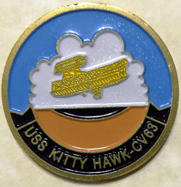 USS Kitty Hawk CV-63 Aircraft Carrier Navy Challenge Coin
