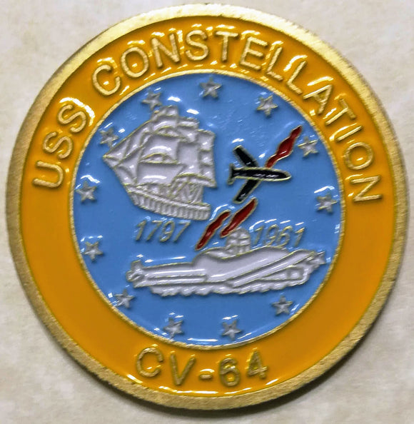 USS Constellation CV-64 Aircraft Carrier Navy Challenge Coin