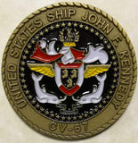 USS John F Kennedy CV-67 Aircraft Carrier Navy Challenge Coin