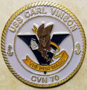 USS Carl Vinson CVN-70 Aircraft Carrier Navy Challenge Coin