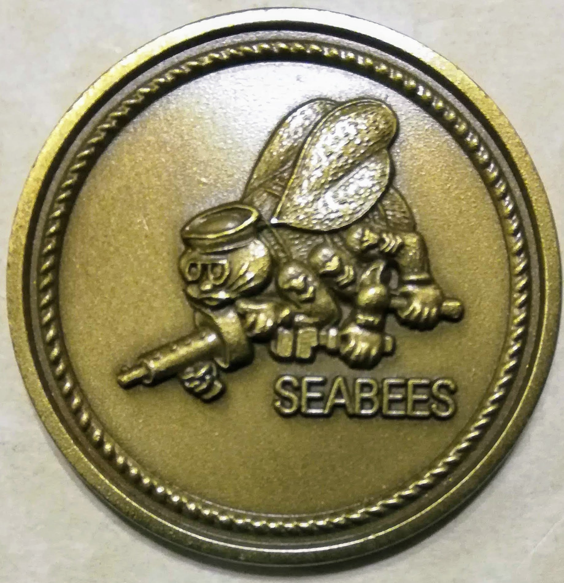 Seabee/CB Equpment Operator EO Navy Challenge Coin – Rolyat Military  Collectibles