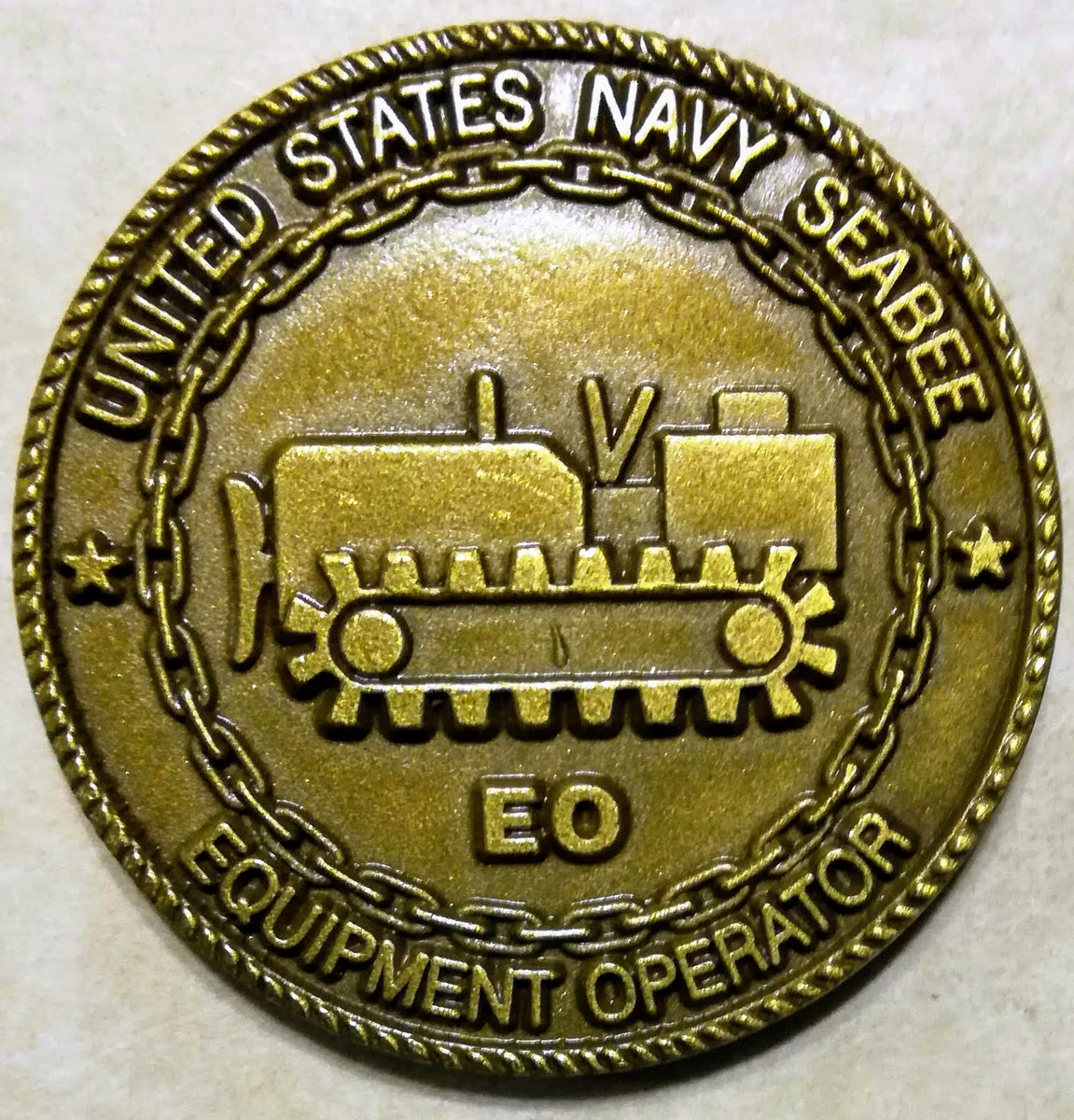 US Navy Seabee Equipment Operator (EO) 16 Oz Glass Pint Veteran Gift US Navy Seabee Equipment Operator (EO) 16 Oz Glass Pint Veteran Gift