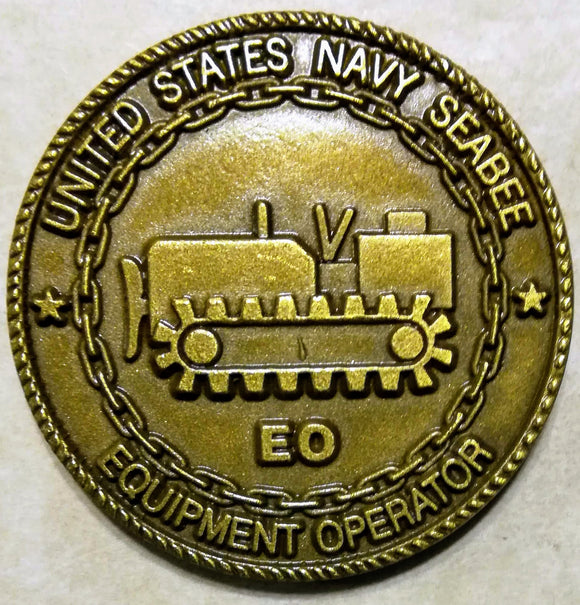 Seabee/CB Equpment Operator EO Navy Challenge Coin