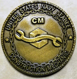 Seabee/CB Construction Mechanic CM Navy Challenge Coin