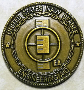 Seabee/CB Engineering Aid EA Navy Challenge Coin
