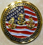 Navy Chief Anchoring Seaborne Leadership Challenge Coin