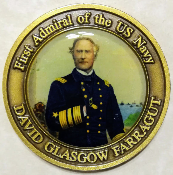 Fleet Admiral of the Navy David Glasgow Farragut Navy Challenge Coin