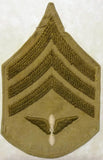 Army Air Corps Staff Sergeant Khaki SSG Chevron WWII Patch
