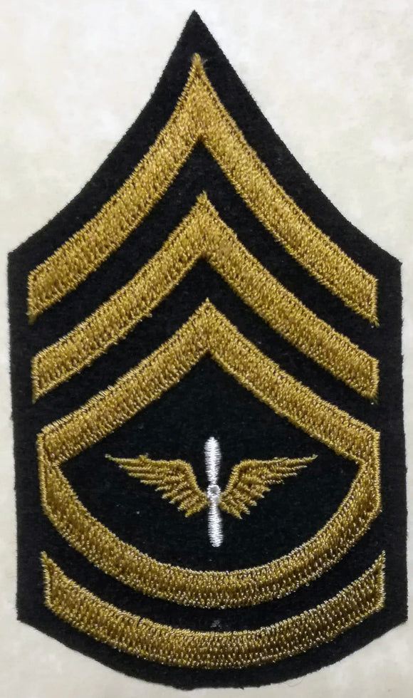 Army Air Corps Technical/Tech Sergeant WWII Chevron Patch